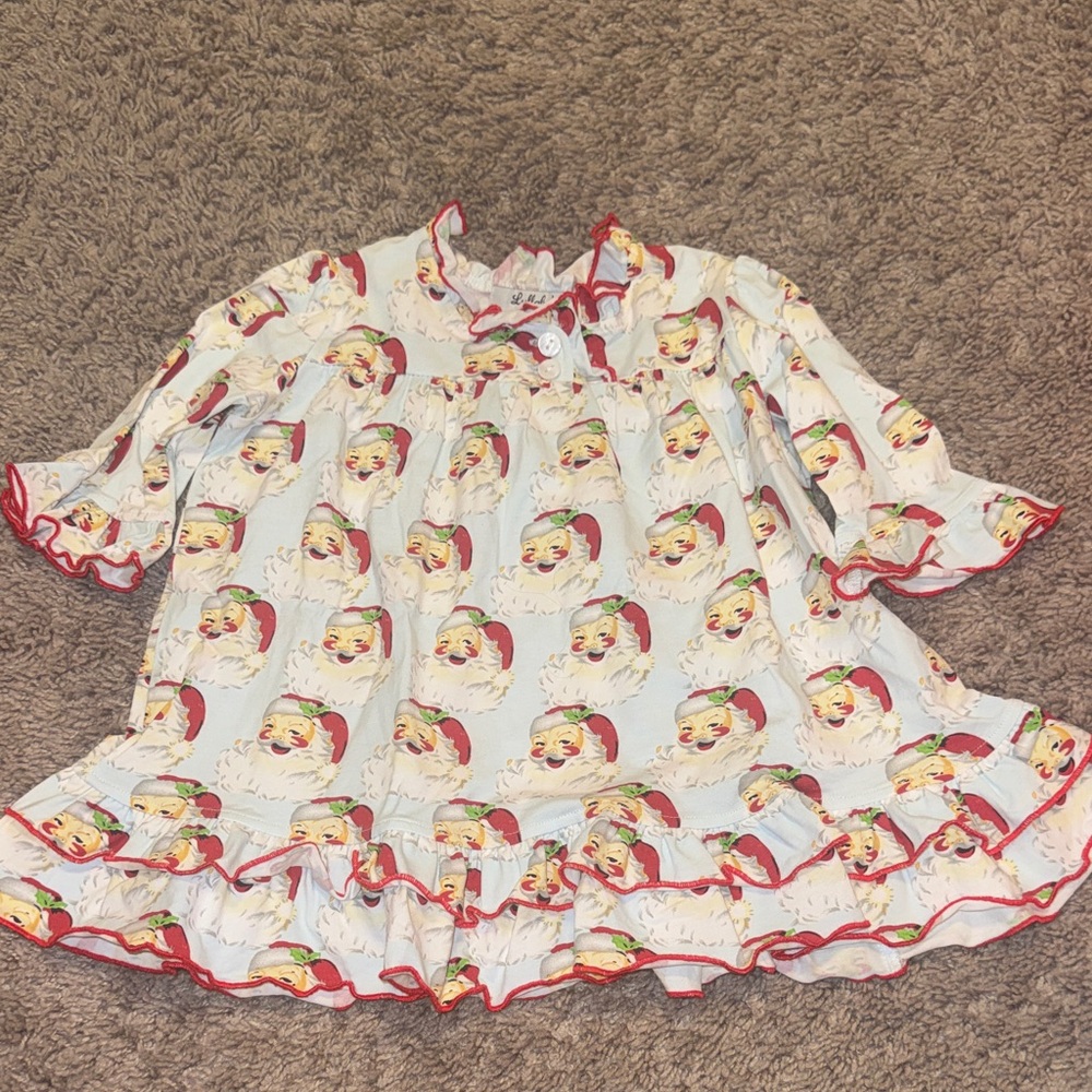 Santa Print Kids Nightgown 6m